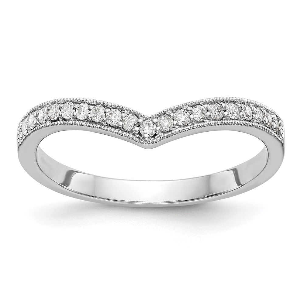 14k white gold real diamond band y2329aa