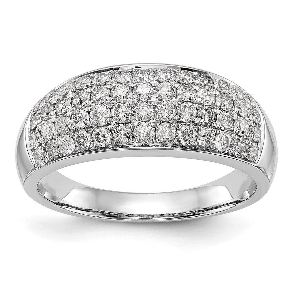 14k white gold real diamond band y4939aa