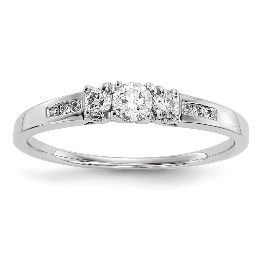 14k white gold real diamond ring y13923a