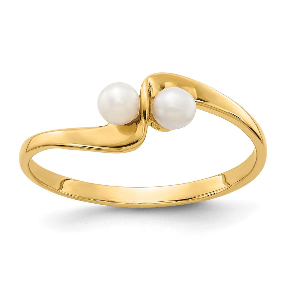 14k yellow gold 3mm fw cultured pearl ring y1873pl