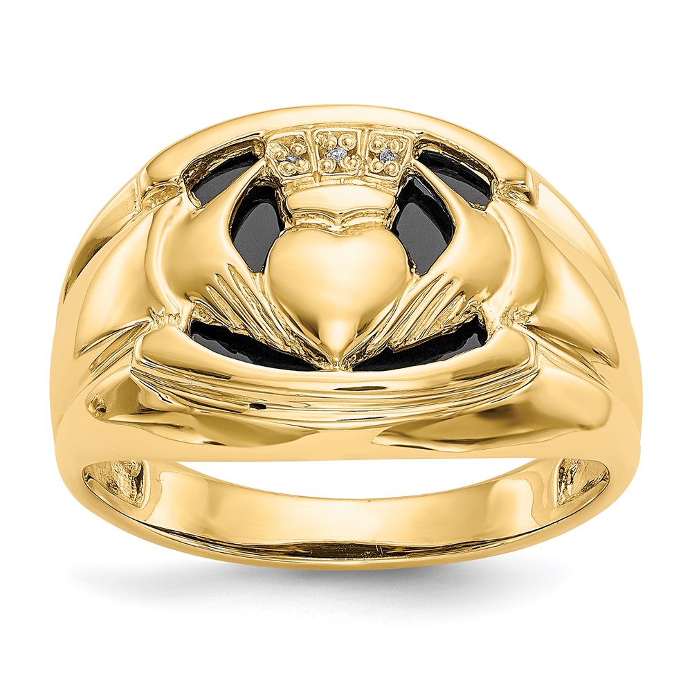 14k yellow gold a real diamond mens ring y4142a